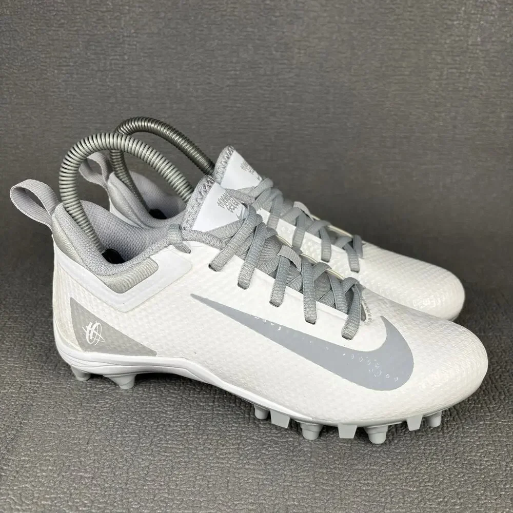 Nike Alpha Huarache 7 GS LAX BQ4181-109 Size Girls 4.5Y White Lacrosse Cleats